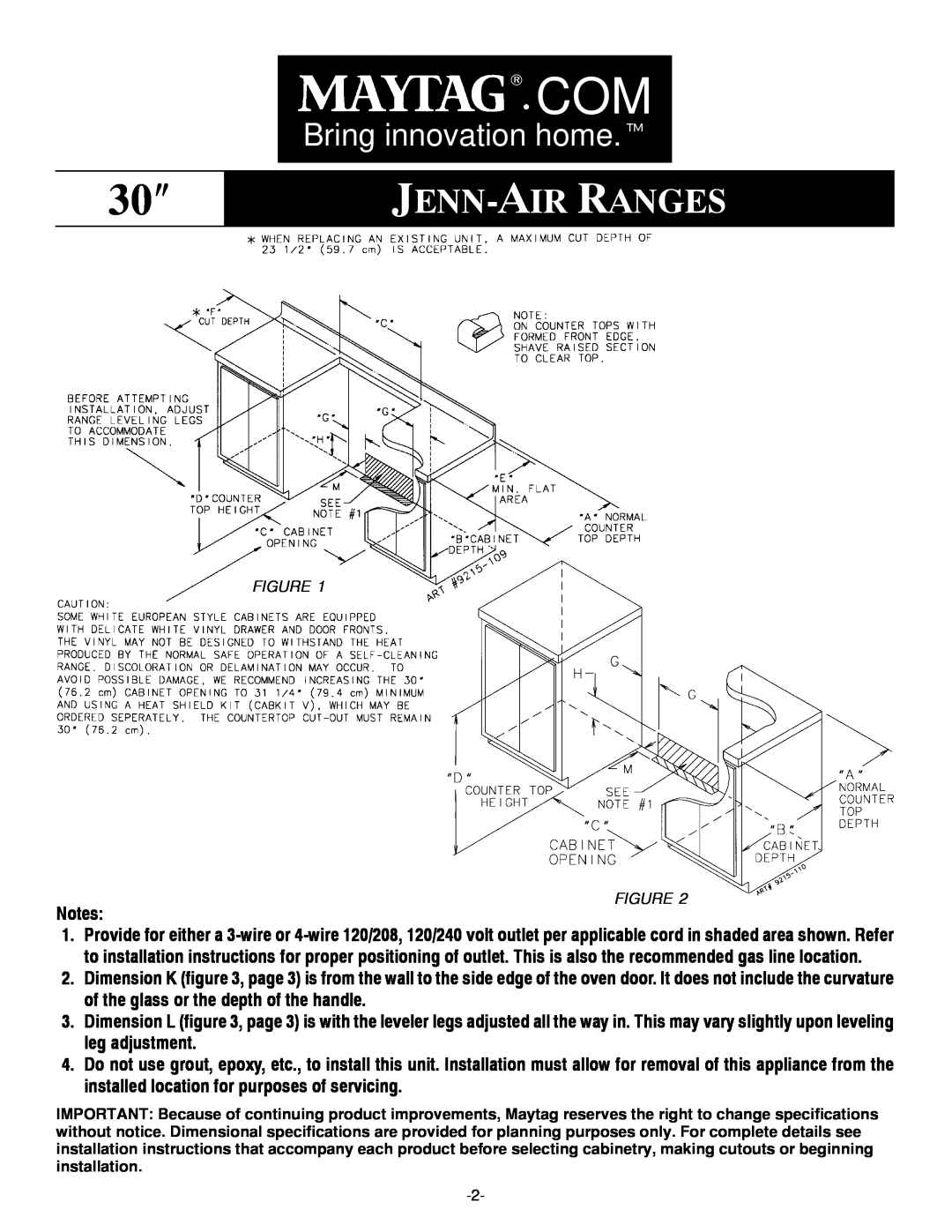 Jenn-Air installation manual Jenn-Air Ranges, Bring innovation home.t 