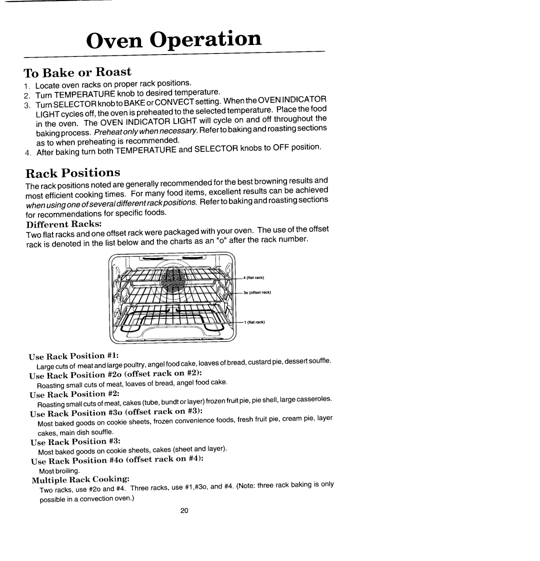 Jenn-Air SCE4320, SCE4340 manual Oven Operation 