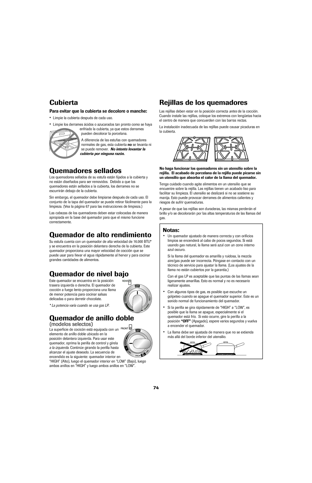 Jenn-Air SLIDE-IN RANGE Cubierta, Quemadores sellados, Quemador de alto rendimiento, Quemador de nivel bajo 