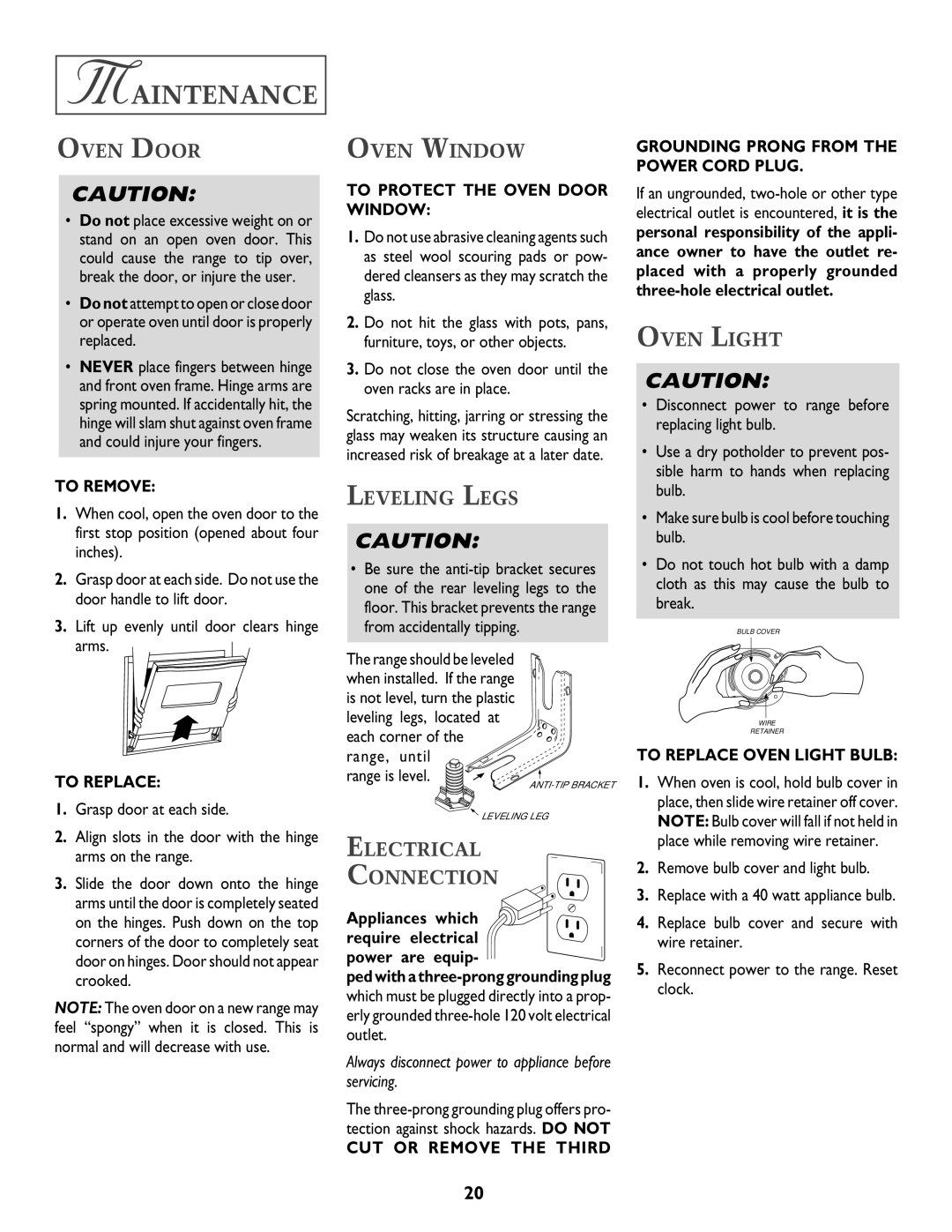 Jenn-Air T2 warranty Maintenance 