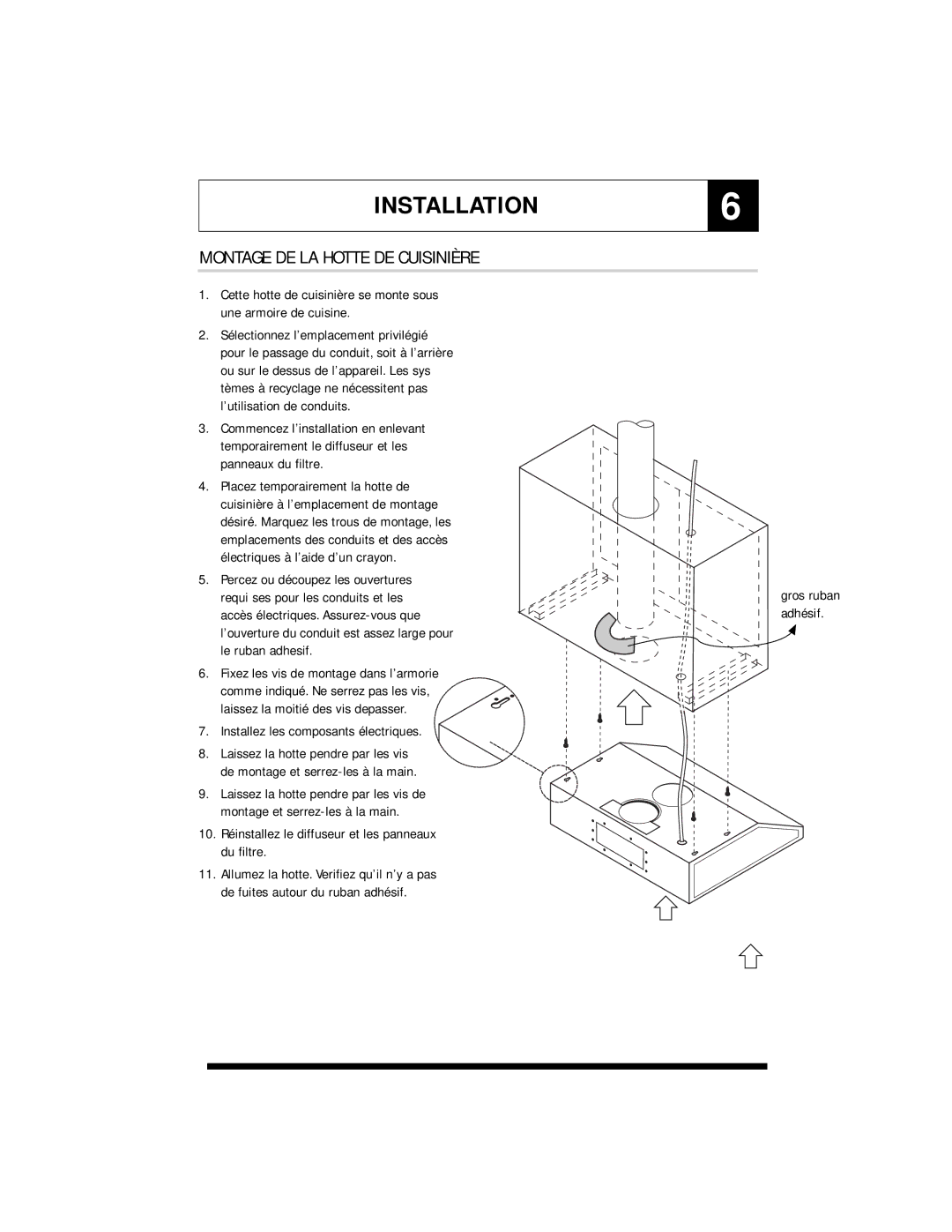 Jenn-Air UXT5436AD, UXT5236AD Installez les composants électriques, 10. Réinstallez le diffuseur et les panneaux du filtre 