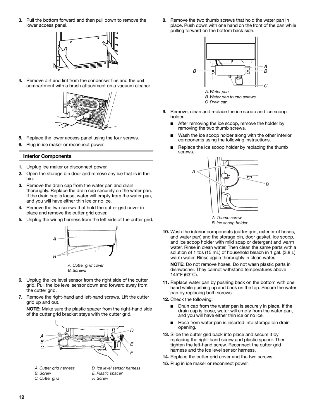 Jenn-Air W10136129C manual Interior Components 