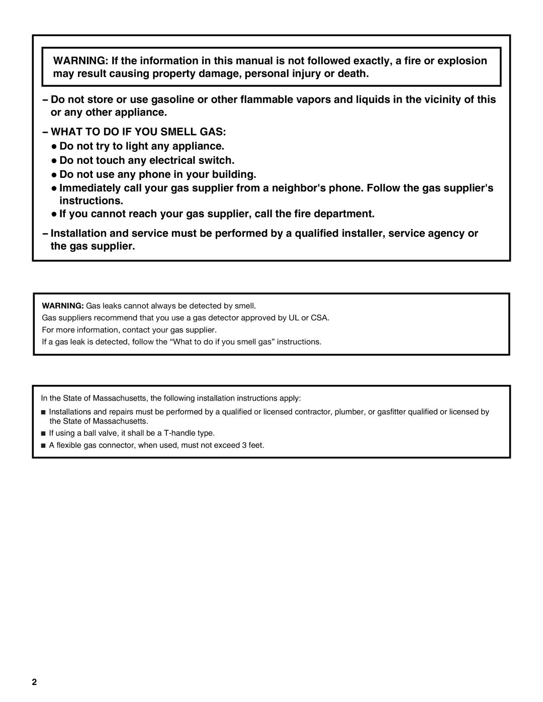 Jenn-Air W10197058B installation instructions What to do if YOU Smell GAS 