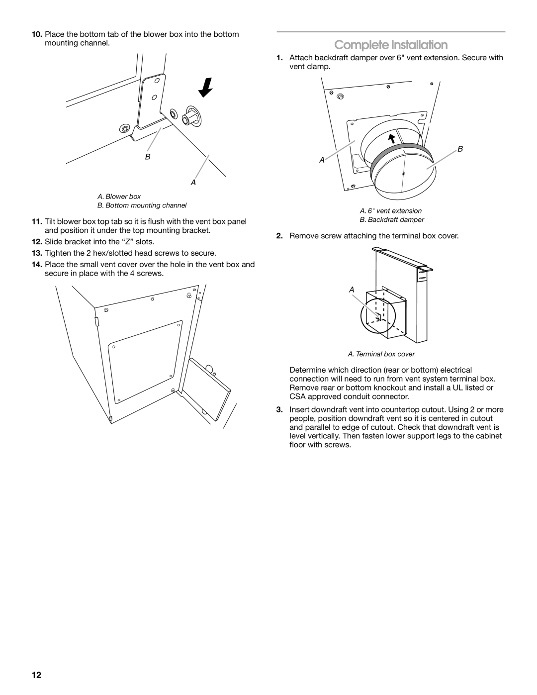 Jenn-Air W10201609B installation instructions Complete Installation 