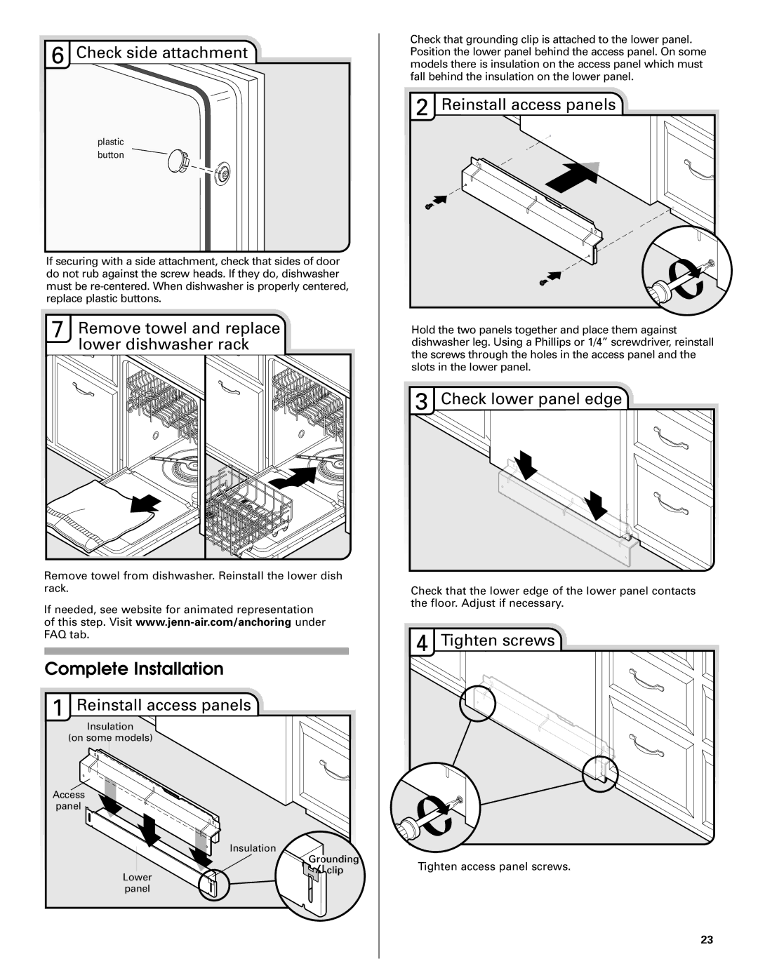 Jenn-Air W10208727A installation instructions Complete Installation 