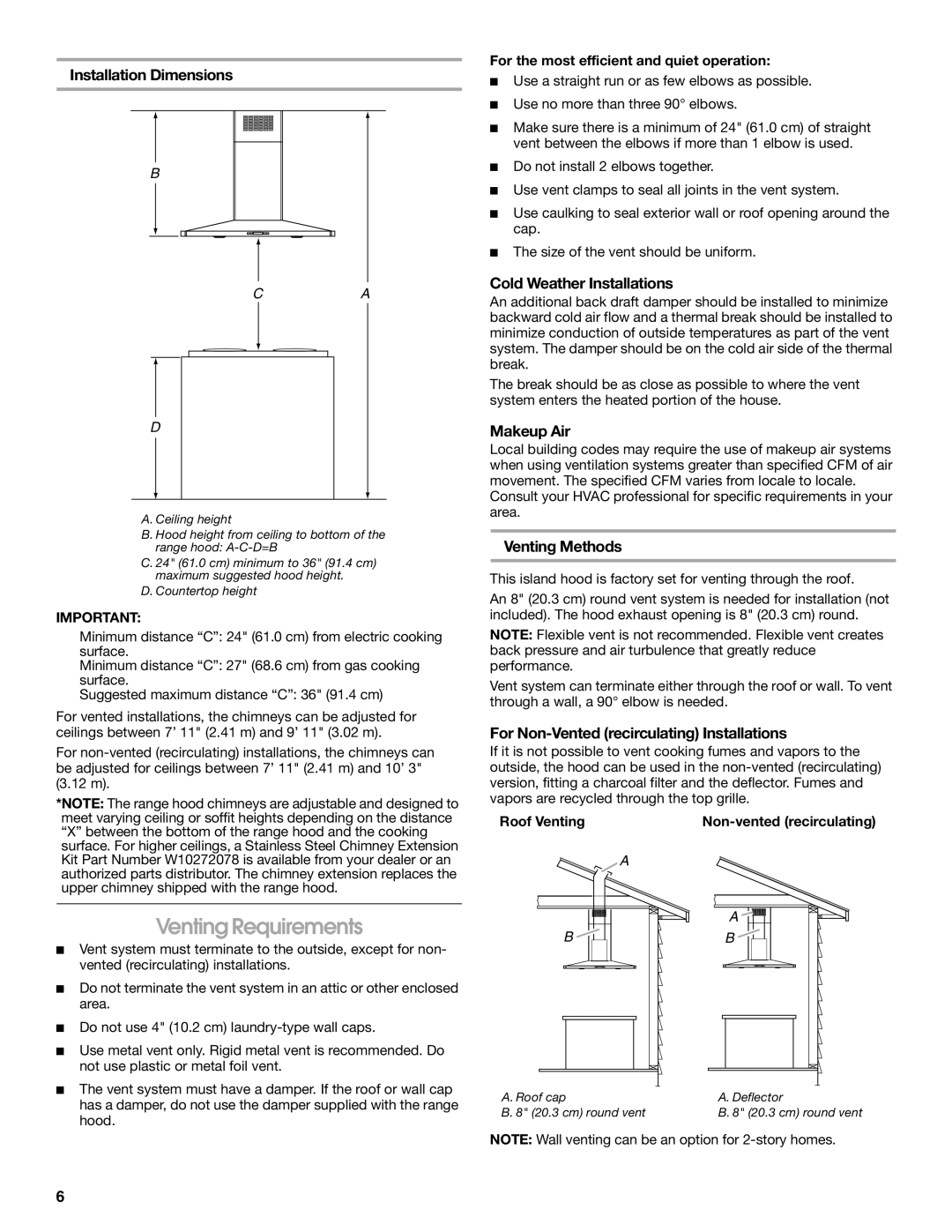 Jenn-Air W10272061, W10274319E installation instructions Venting Requirements 