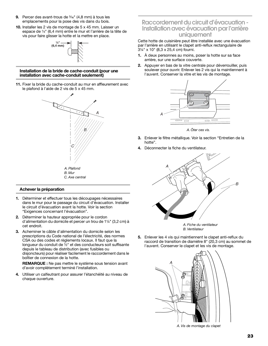 Jenn-Air LI3URB/W10274314C installation instructions Achever la préparation 