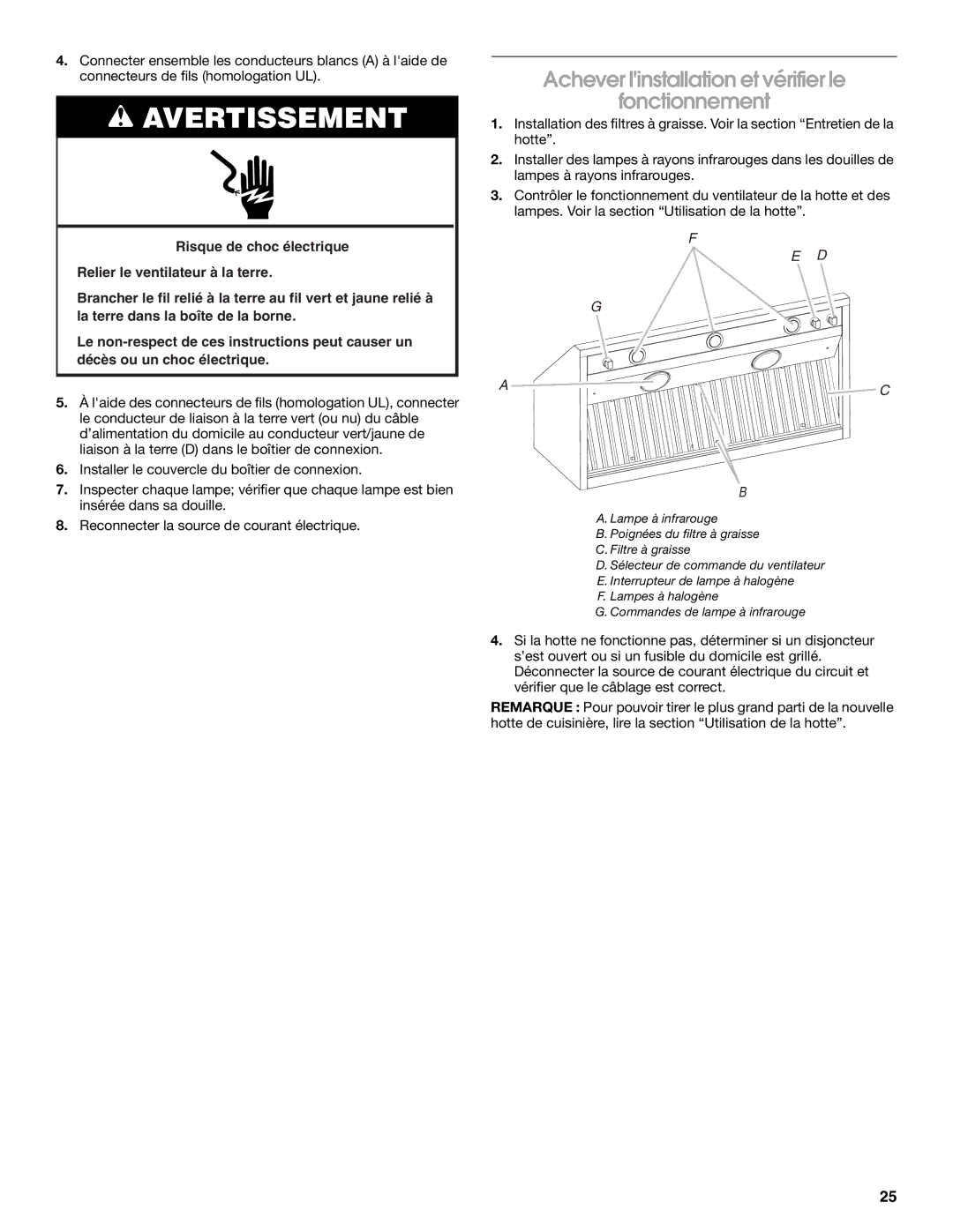 Jenn-Air LI3UNB, W10274316B installation instructions Achever linstallation et vérifier le Fonctionnement 