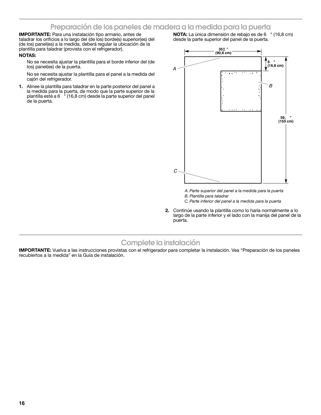 Jenn-Air W10295557C installation instructions Complete la instalación, Notas 