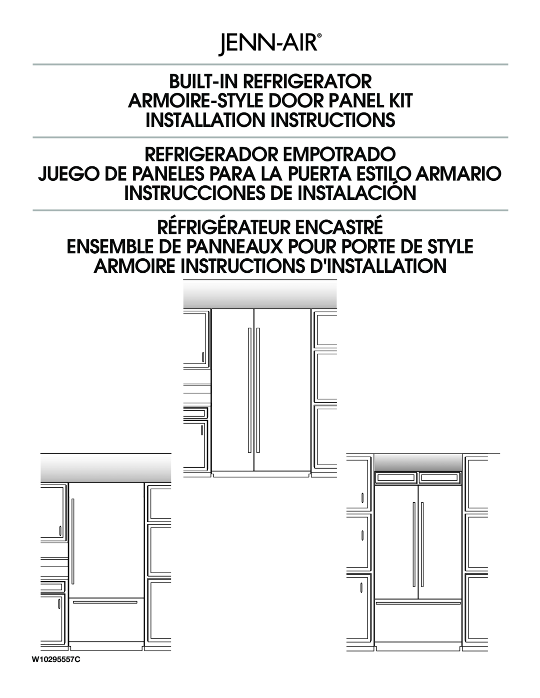 Jenn-Air W10295557C installation instructions Juego De Paneles Para La Puerta Estilo Armario 