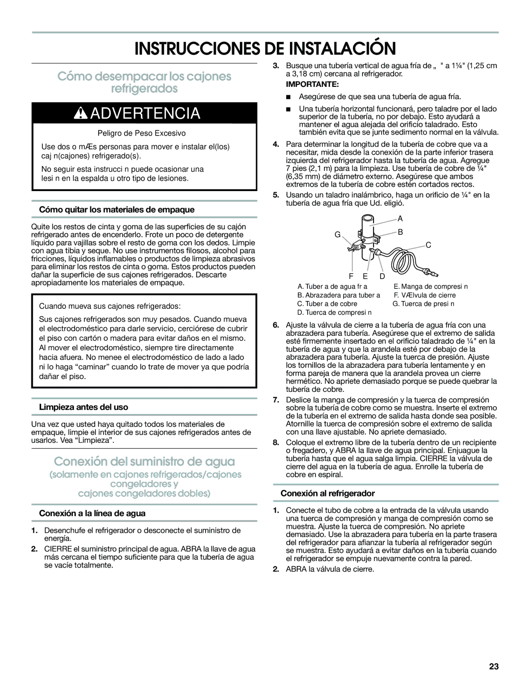 Jenn-Air W10310149A manual Instrucciones DE Instalación, Cómo desempacar los cajones Refrigerados 