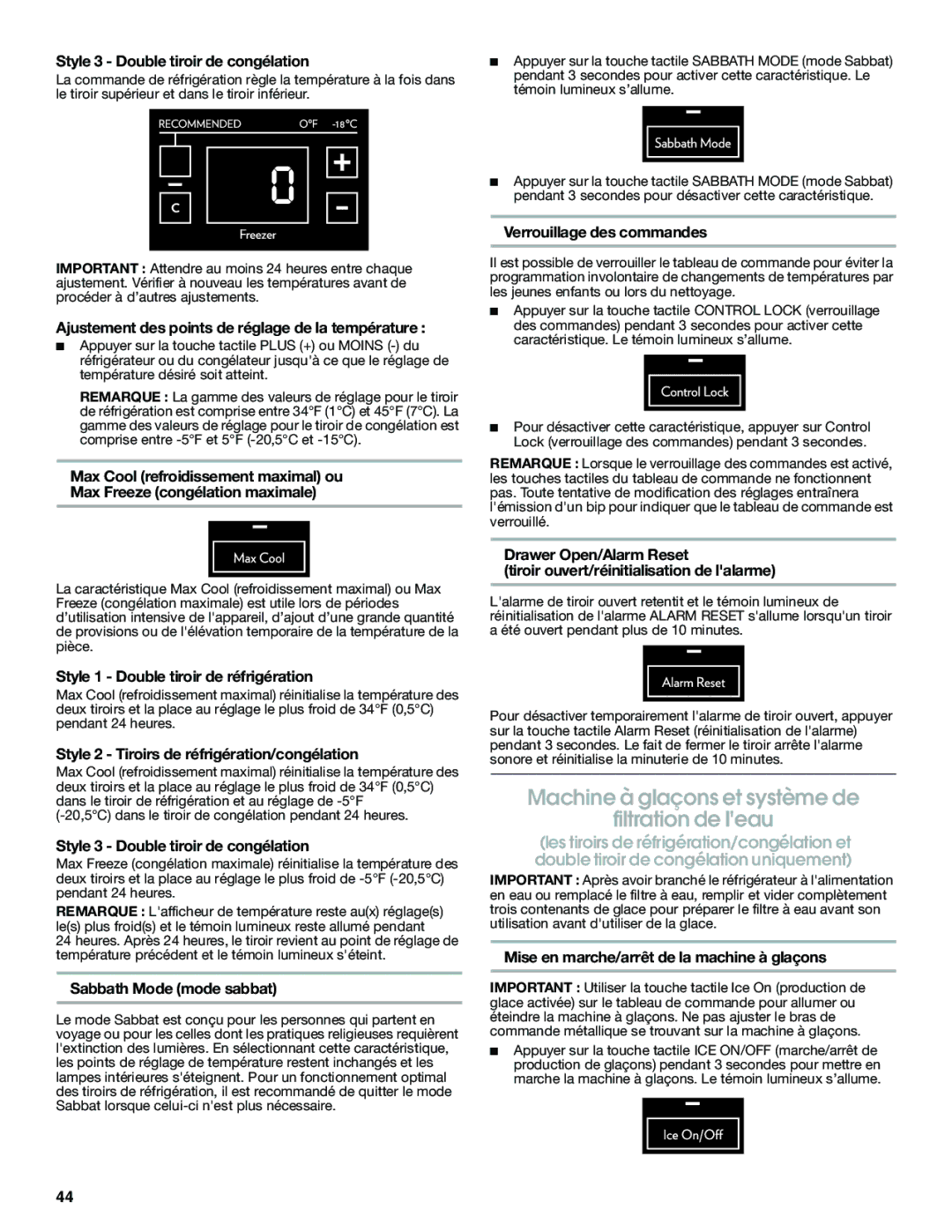 Jenn-Air W10310149A manual Machine à glaçons et système de Filtration de leau 