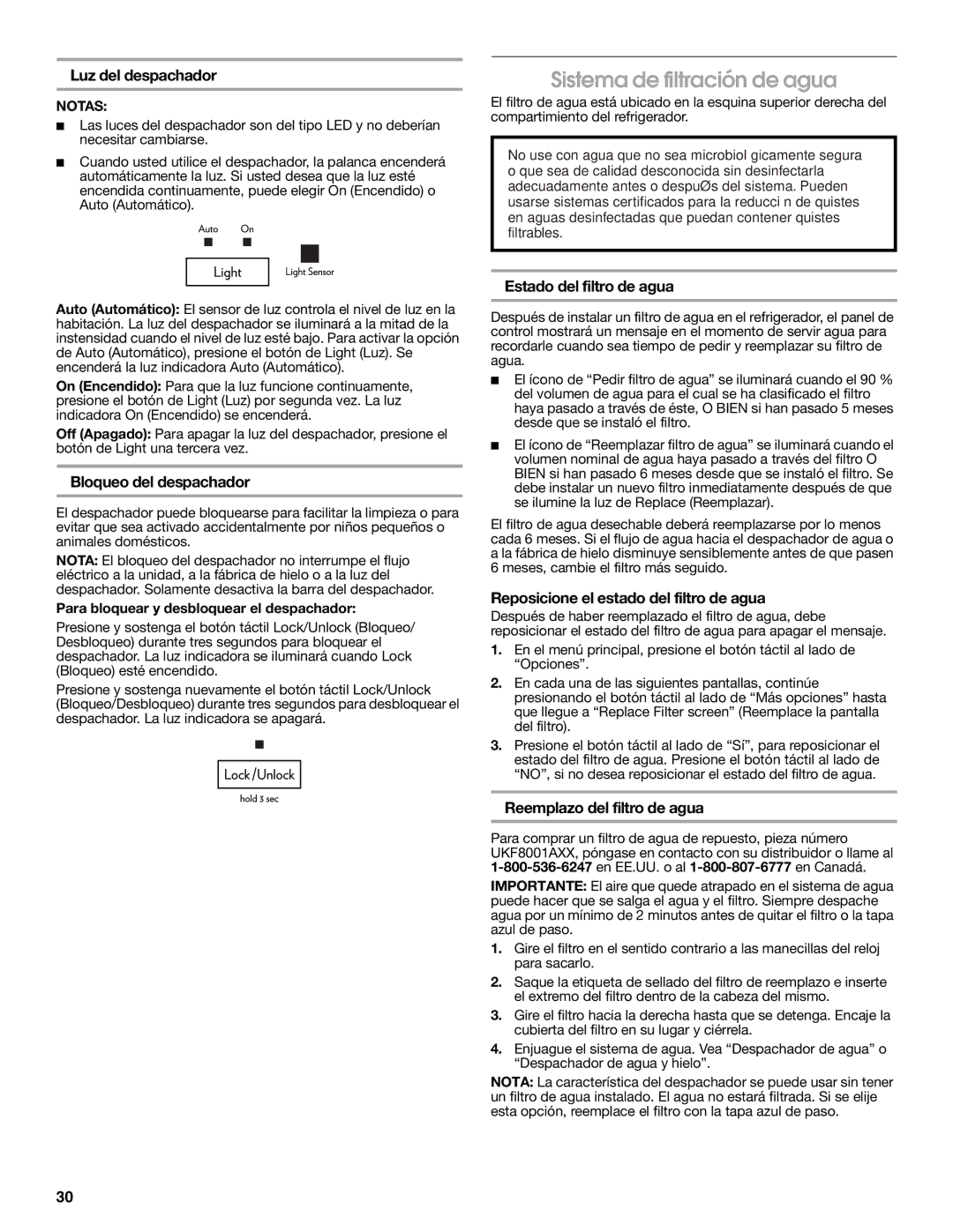 Jenn-Air W10329370A installation instructions Sistema de filtración de agua 