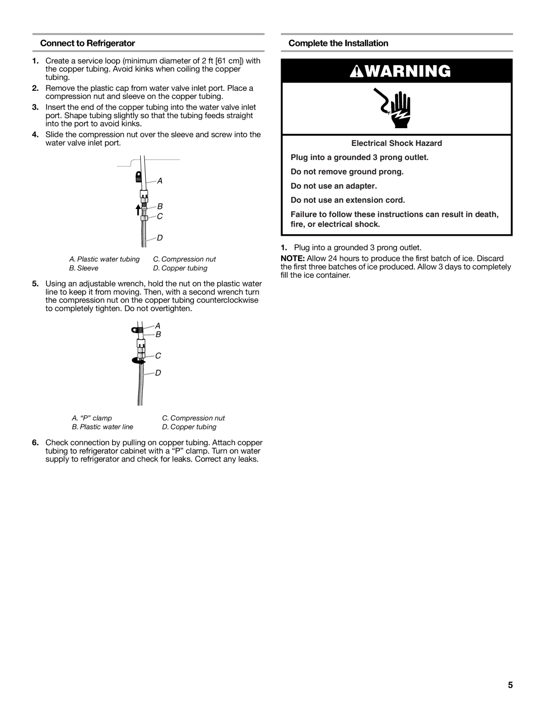 Jenn-Air W10329370A installation instructions Connect to Refrigerator, Complete the Installation 