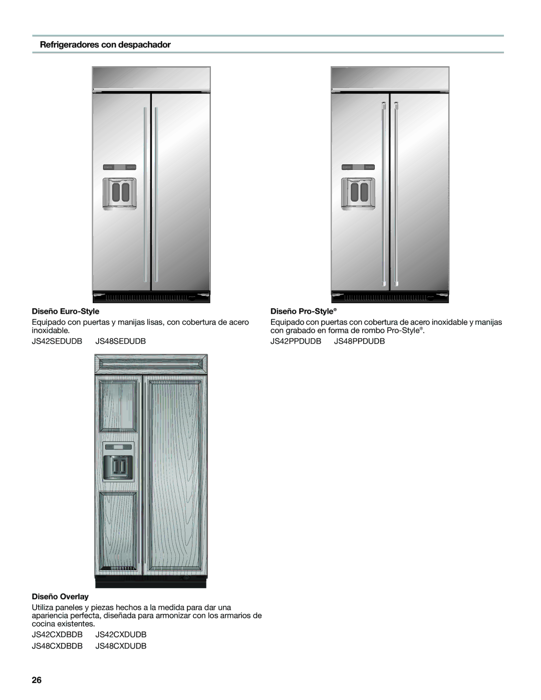 Jenn-Air W10379134A manual Refrigeradores con despachador 