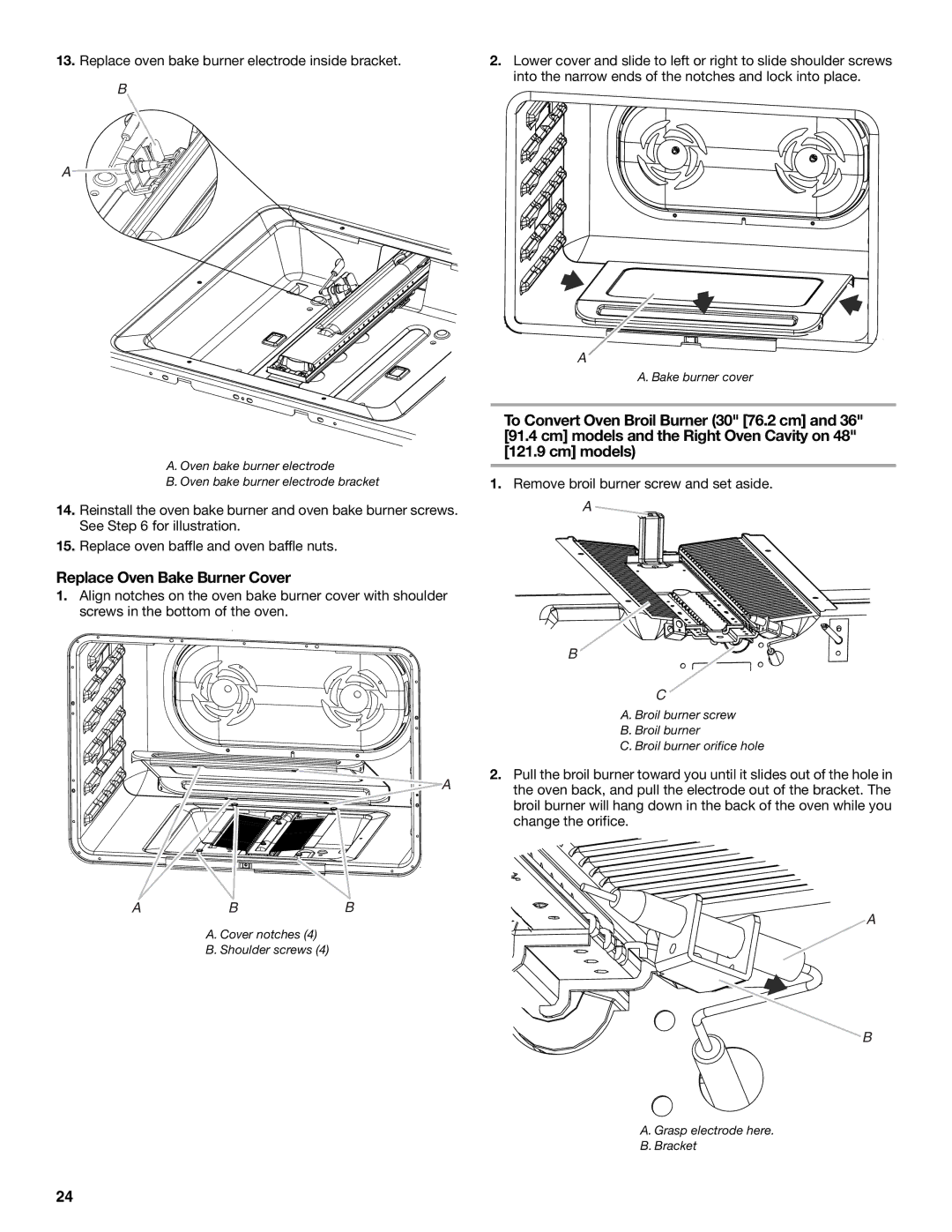 Jenn-Air W10394575A installation instructions Replace Oven Bake Burner Cover 