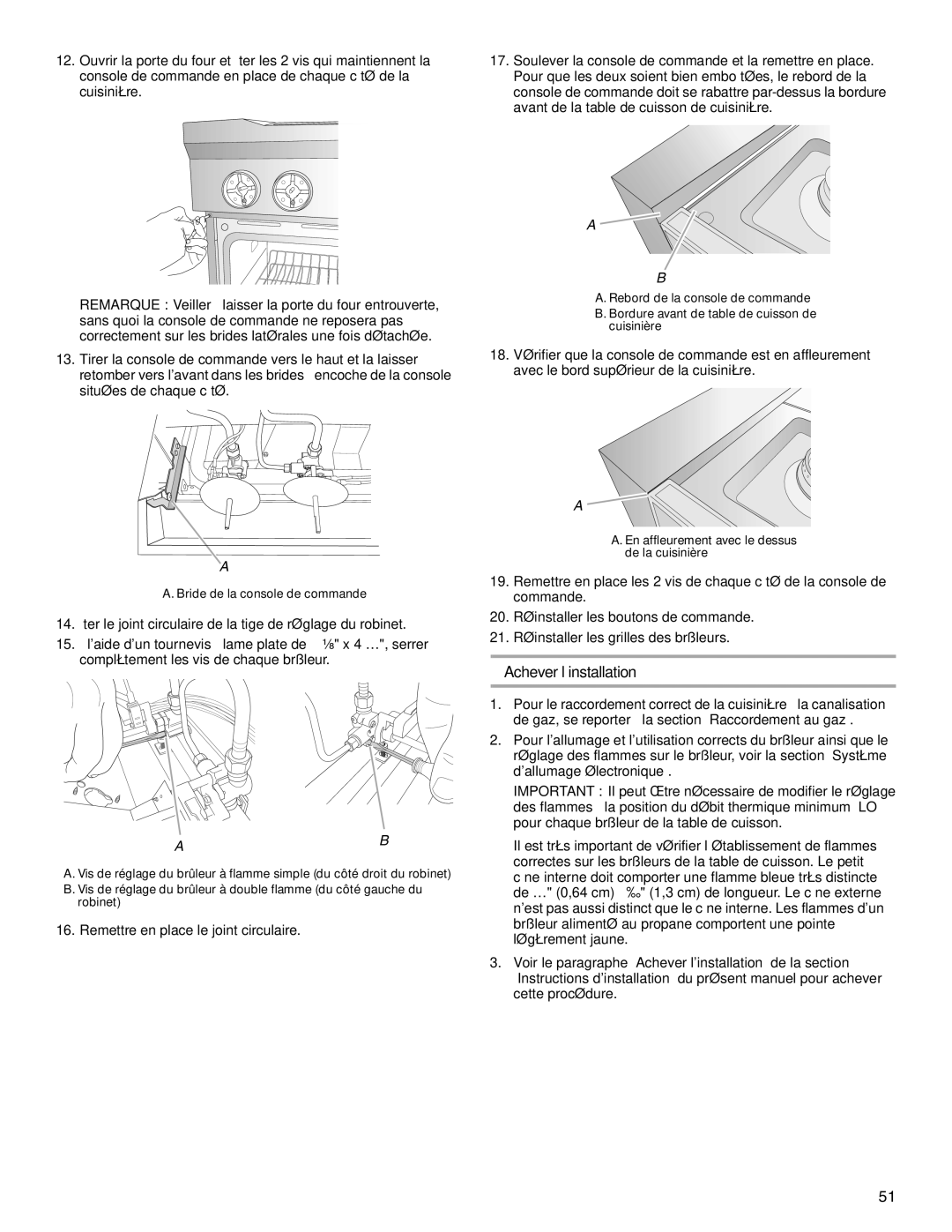 Jenn-Air W10394575A installation instructions Achever l’installation 