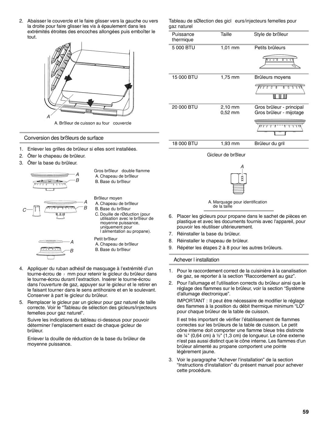 Jenn-Air W10394575A installation instructions 15 000 BTU 75 mm 