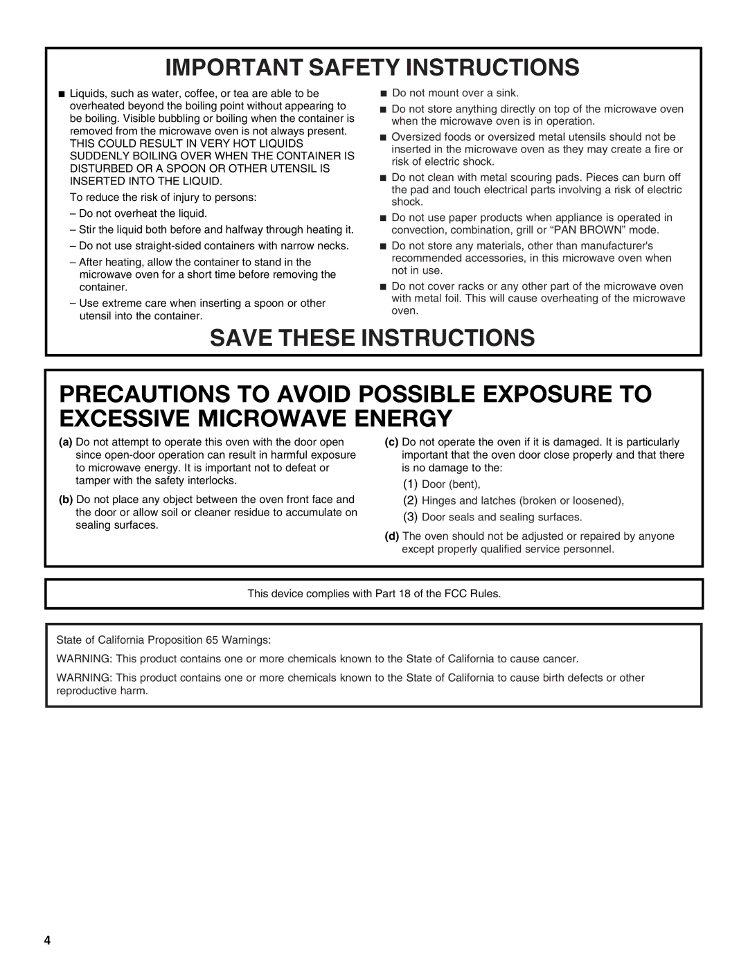 Jenn-Air W10491278A manual Important Safety Instructions 