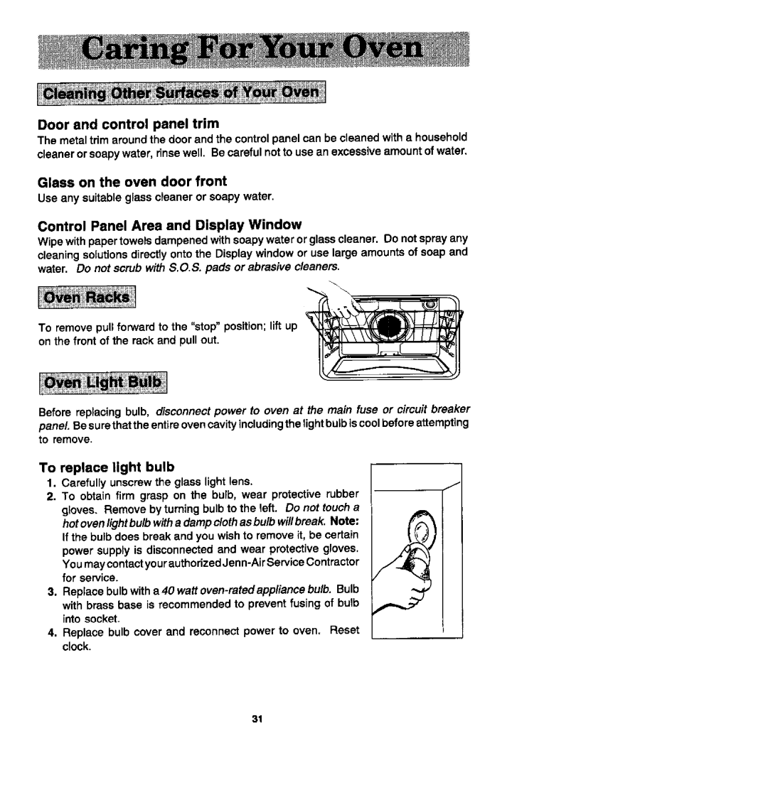 Jenn-Air W27100, W27200, WW27110, WW27210, WM27160, WM27260 manual Door and control panel trim 