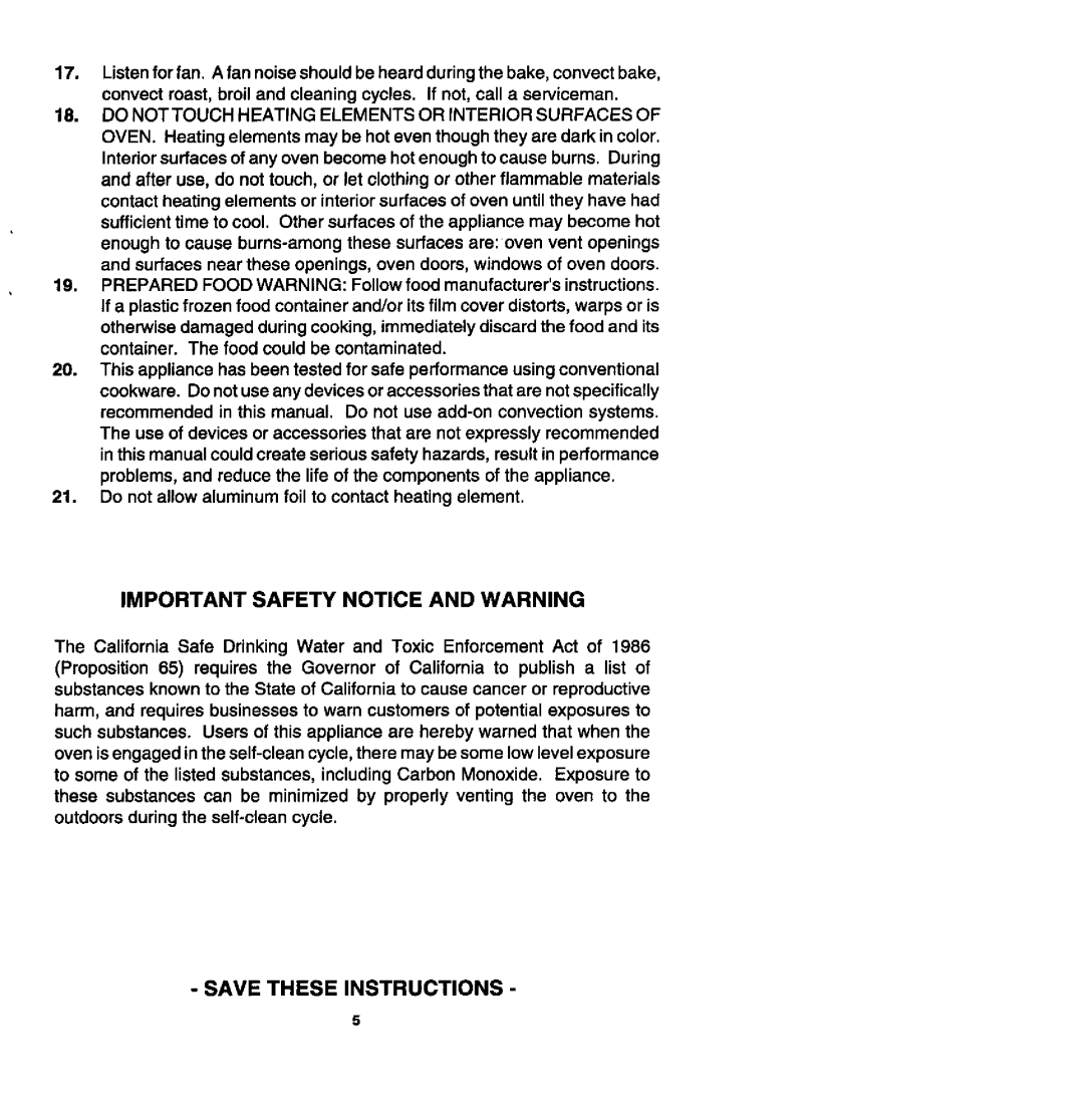 Jenn-Air WM27260, W27200, W27100, WW27110, WW27210, WM27160 manual Important Safety Notice and Warning 