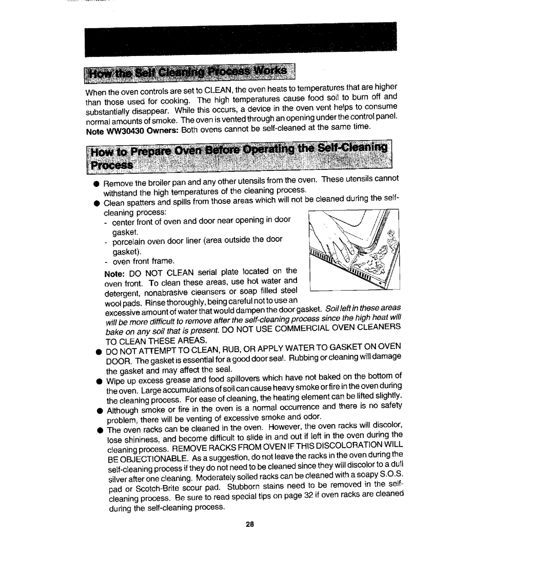 Jenn-Air WM30460, WW30430S, W30400S manual 