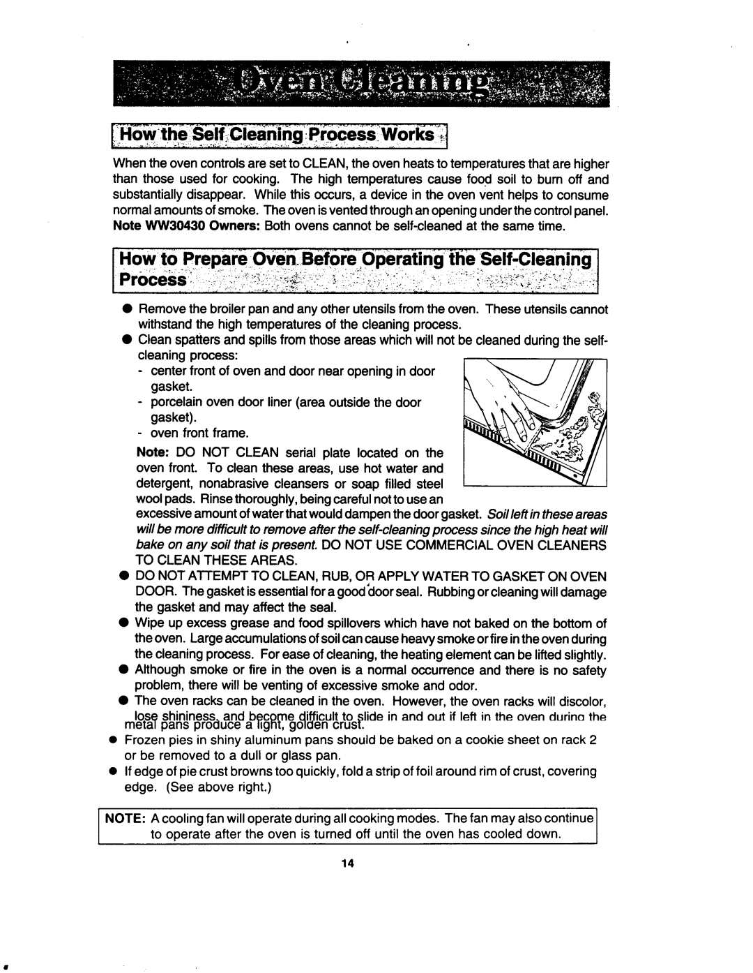 Jenn-Air W30400 manual Gasket and may affect the seal 