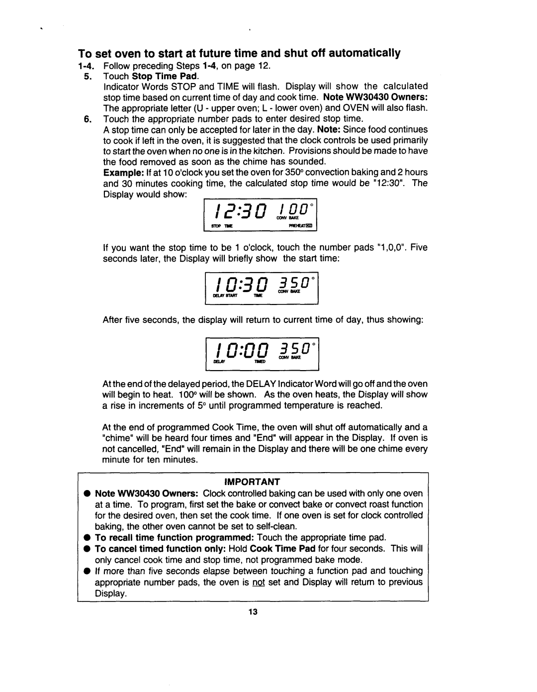 Jenn-Air W30400 manual l-4.Follow preceding Steps l-4, on page 