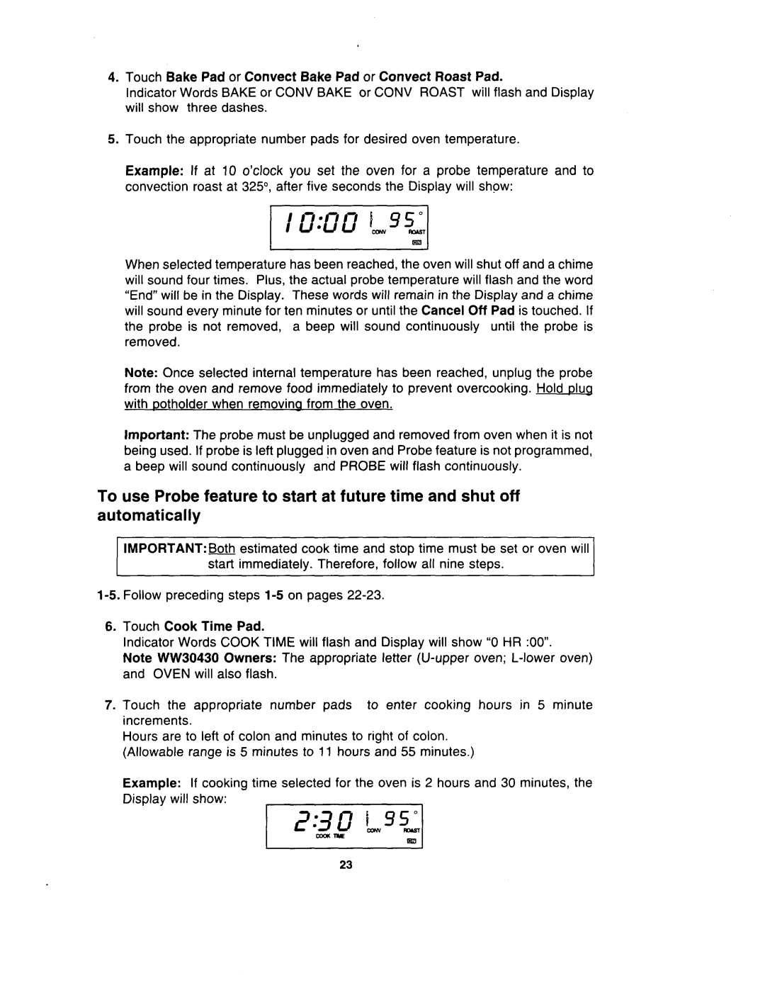 Jenn-Air W30400 manual Follow preceding steps I-5 on pages 