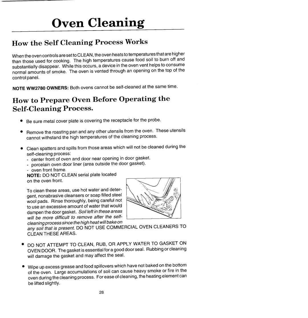 Jenn-Air WW2780, WM2780 manual Oven Cleaning, How the Self Cleaning Process Works, How to Prepare Oven Before Operating the 