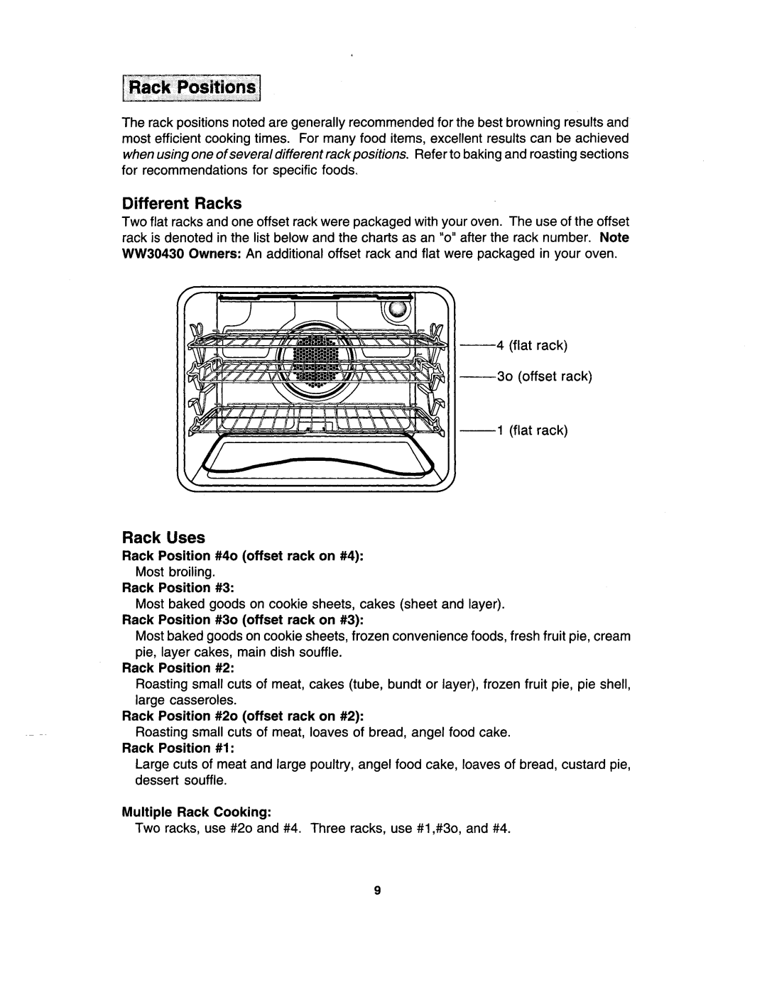 Jenn-Air WW30430S, WM30460, W30400S manual 