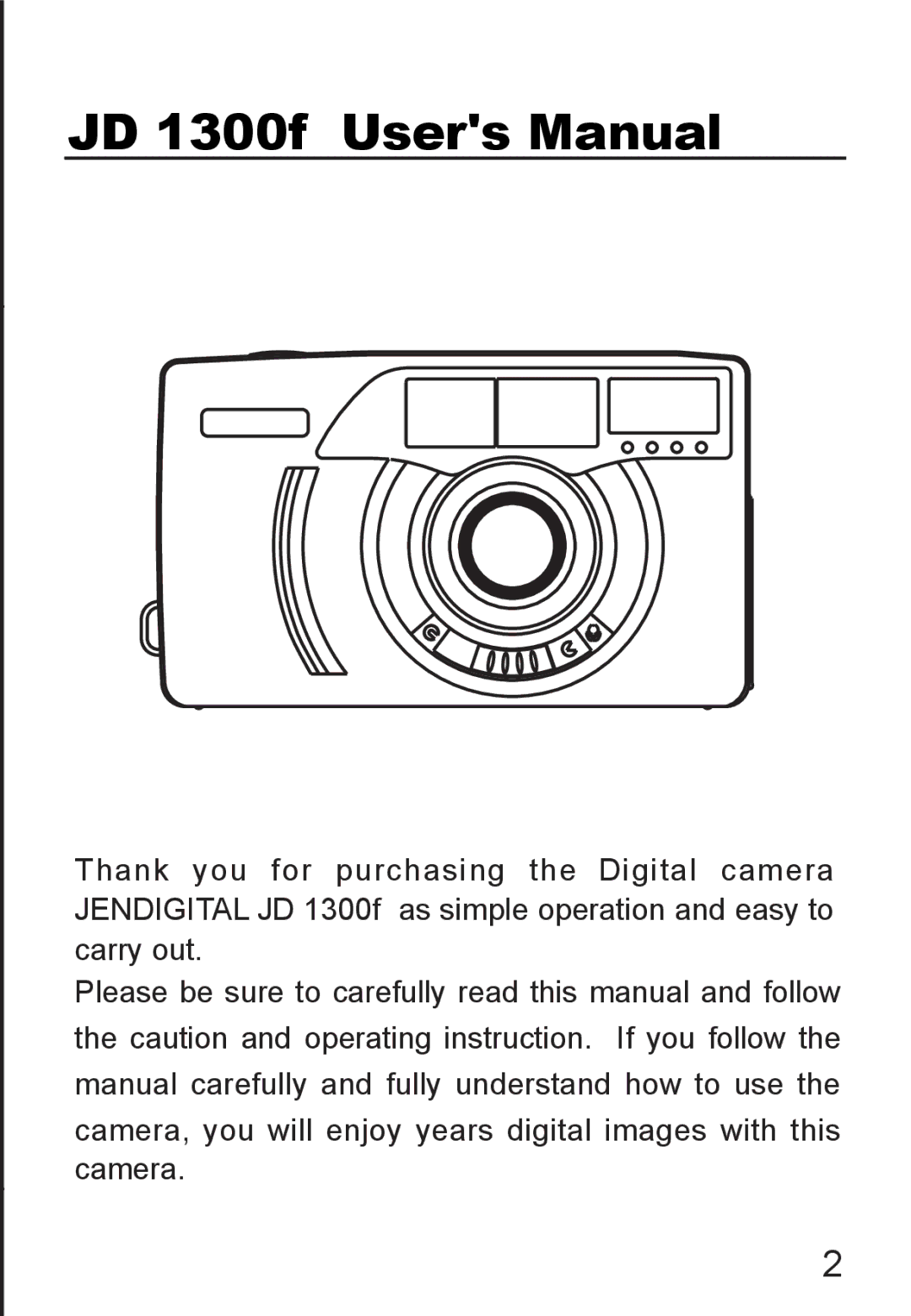 Jenoptik JD 1300F manual 