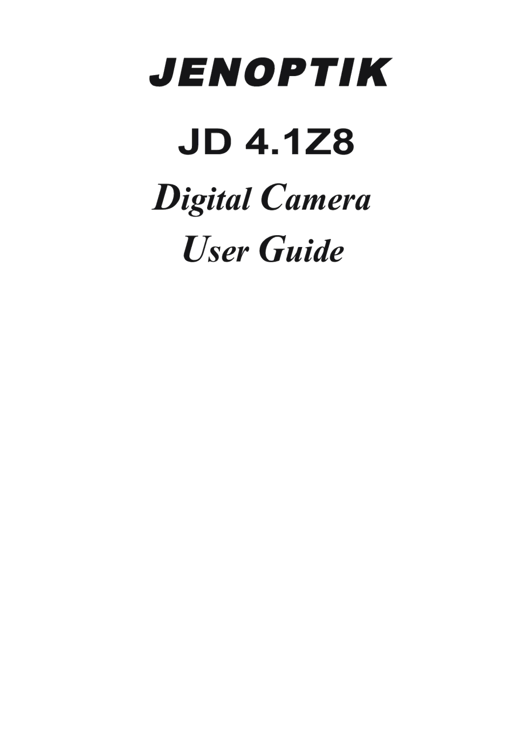 Jenoptik JD 4.1Z8 manual Jenoptik 