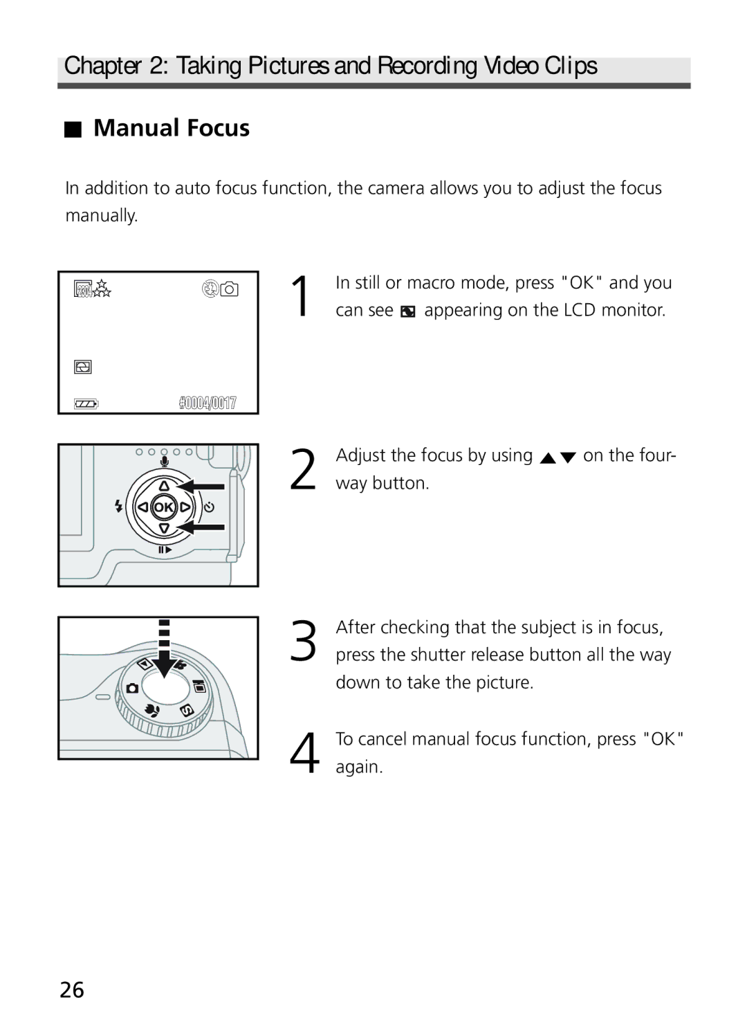 Jenoptik JD 4.1Z8 manual Manual Focus 