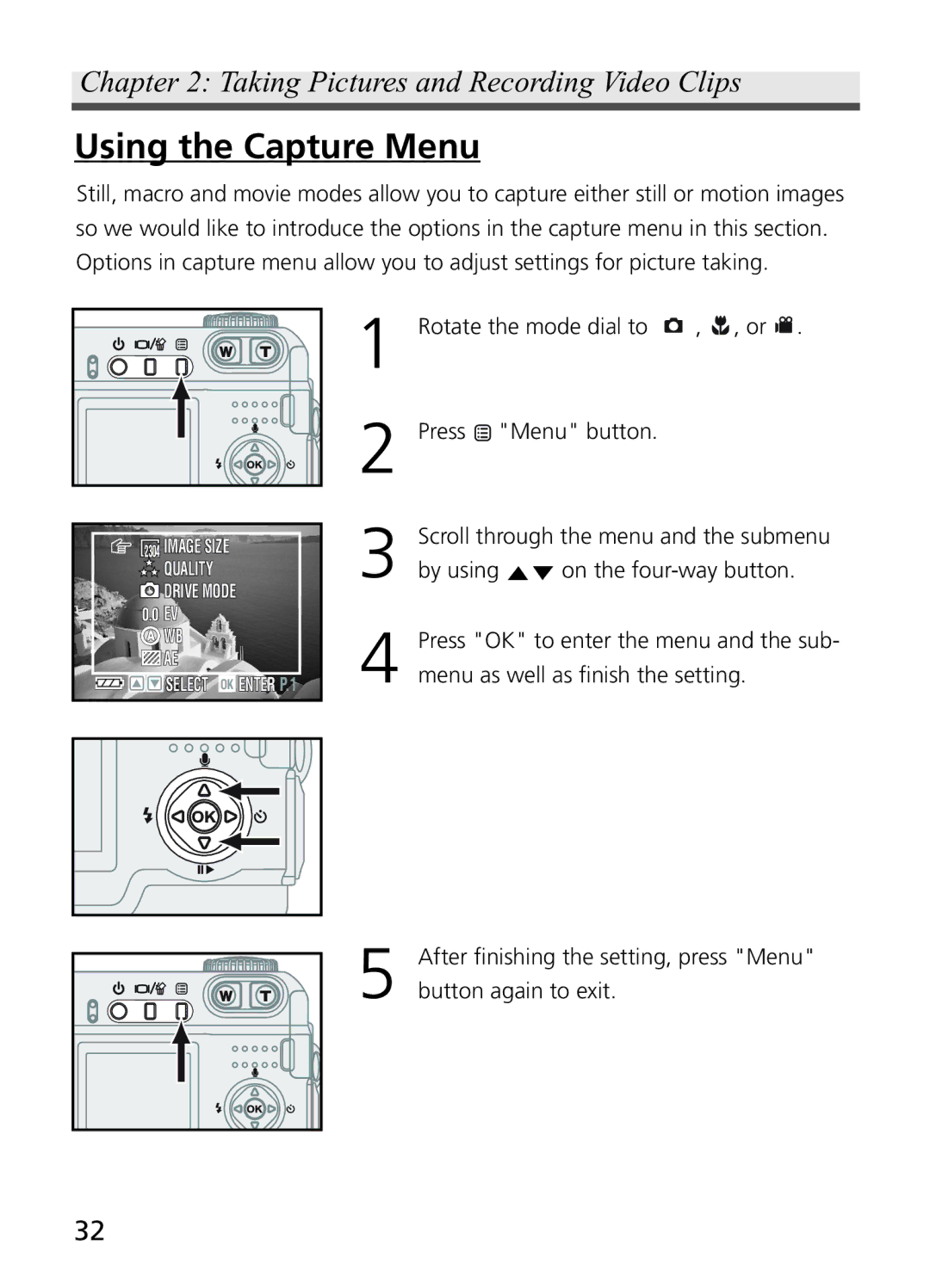 Jenoptik JD 4.1Z8 manual Using the Capture Menu 