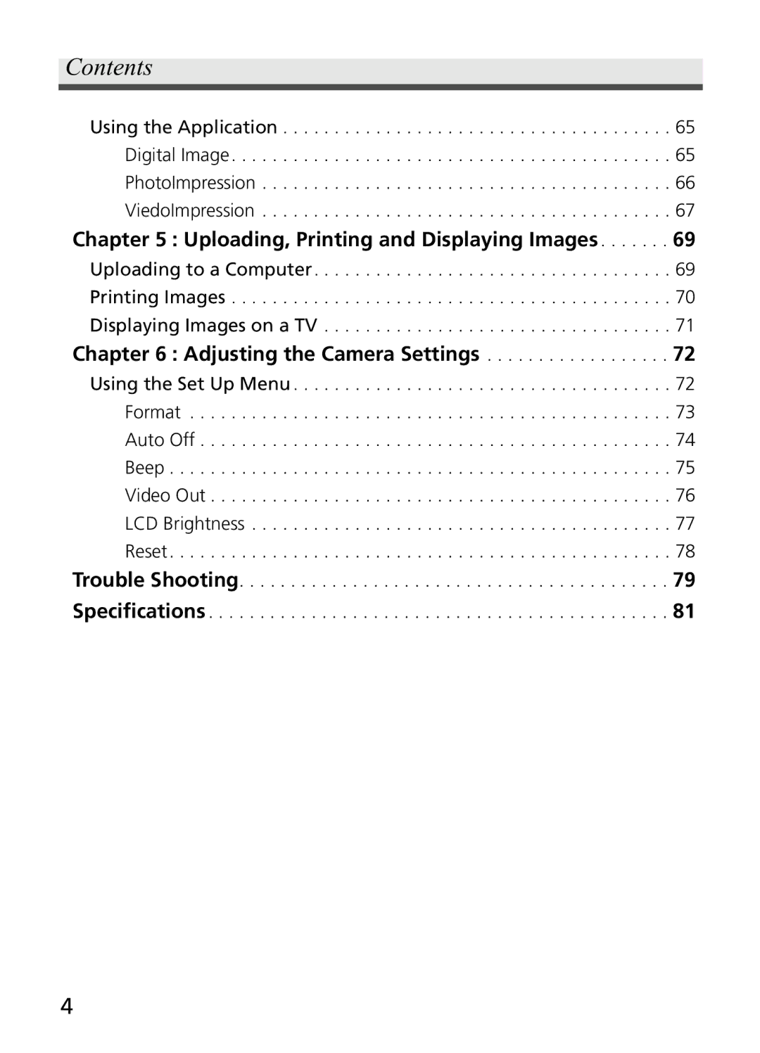 Jenoptik JD 4.1Z8 manual Contents 