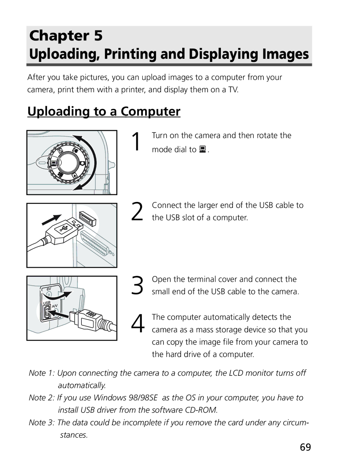 Jenoptik JD 4.1Z8 manual Chapter Uploading, Printing and Displaying Images, Uploading to a Computer 