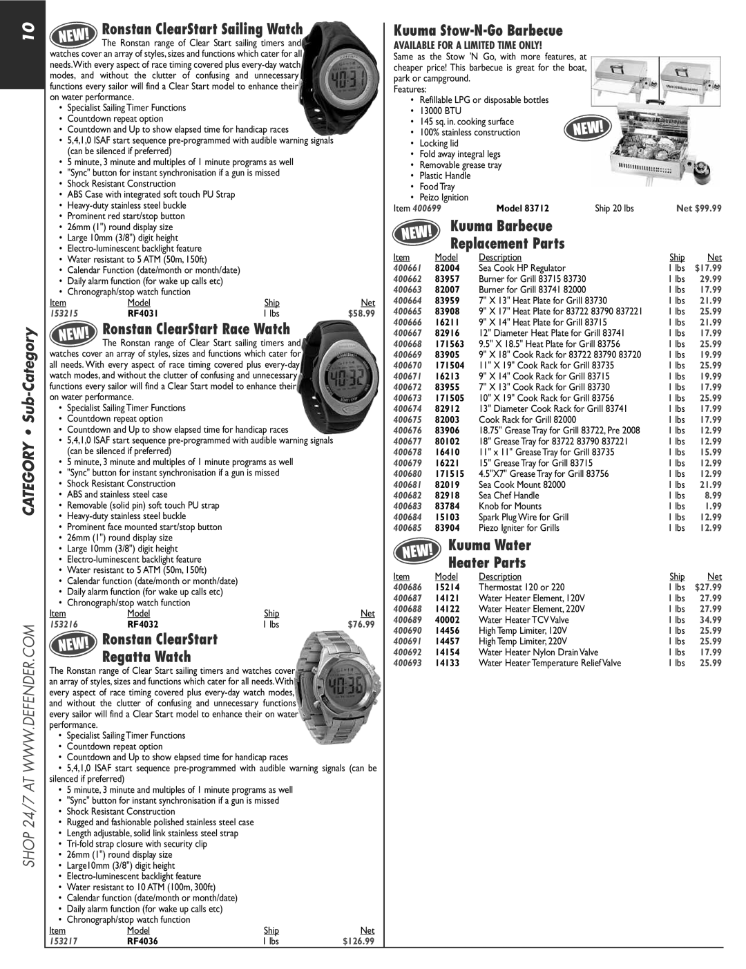 Jensen 256939 dimensions Ronstan ClearStart Race Watch, Ronstan ClearStart Regatta Watch, Kuuma Barbecue Replacement Parts 