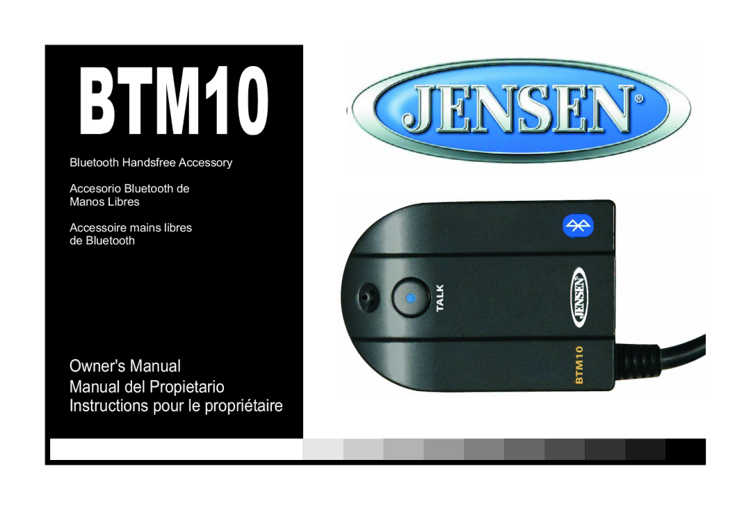 Jensen BTM10 owner manual 