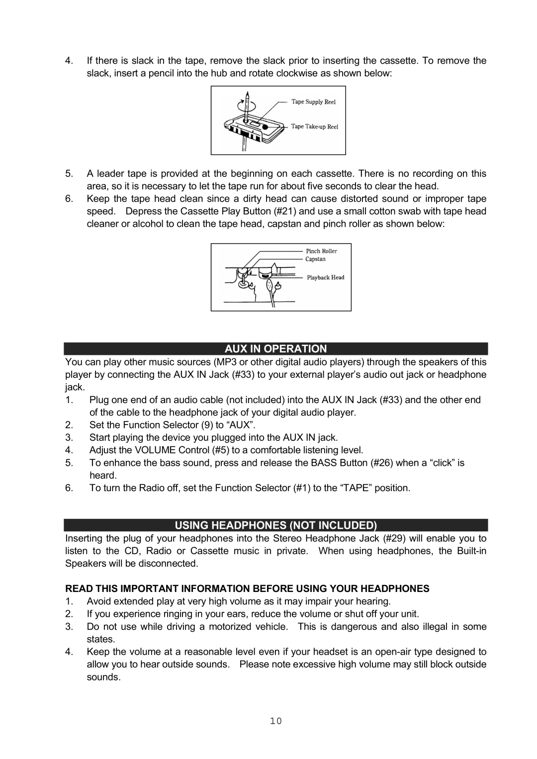 Jensen CD-545 instruction manual 