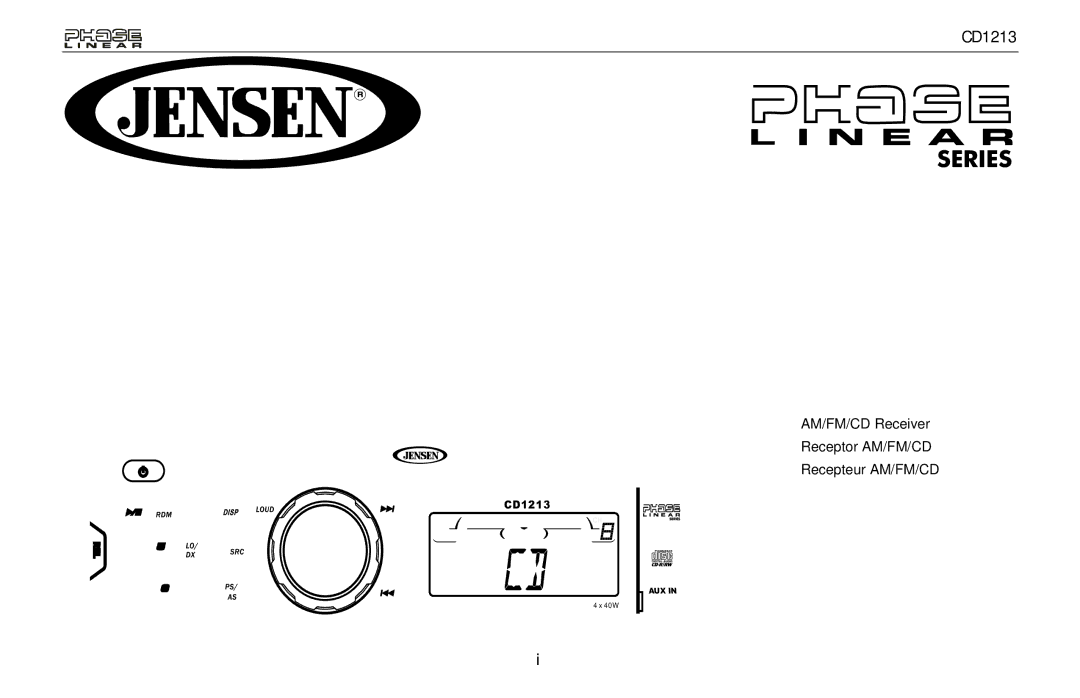 Jensen CD1213 owner manual 