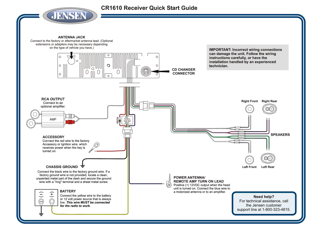 Jensen CR1610 manual 