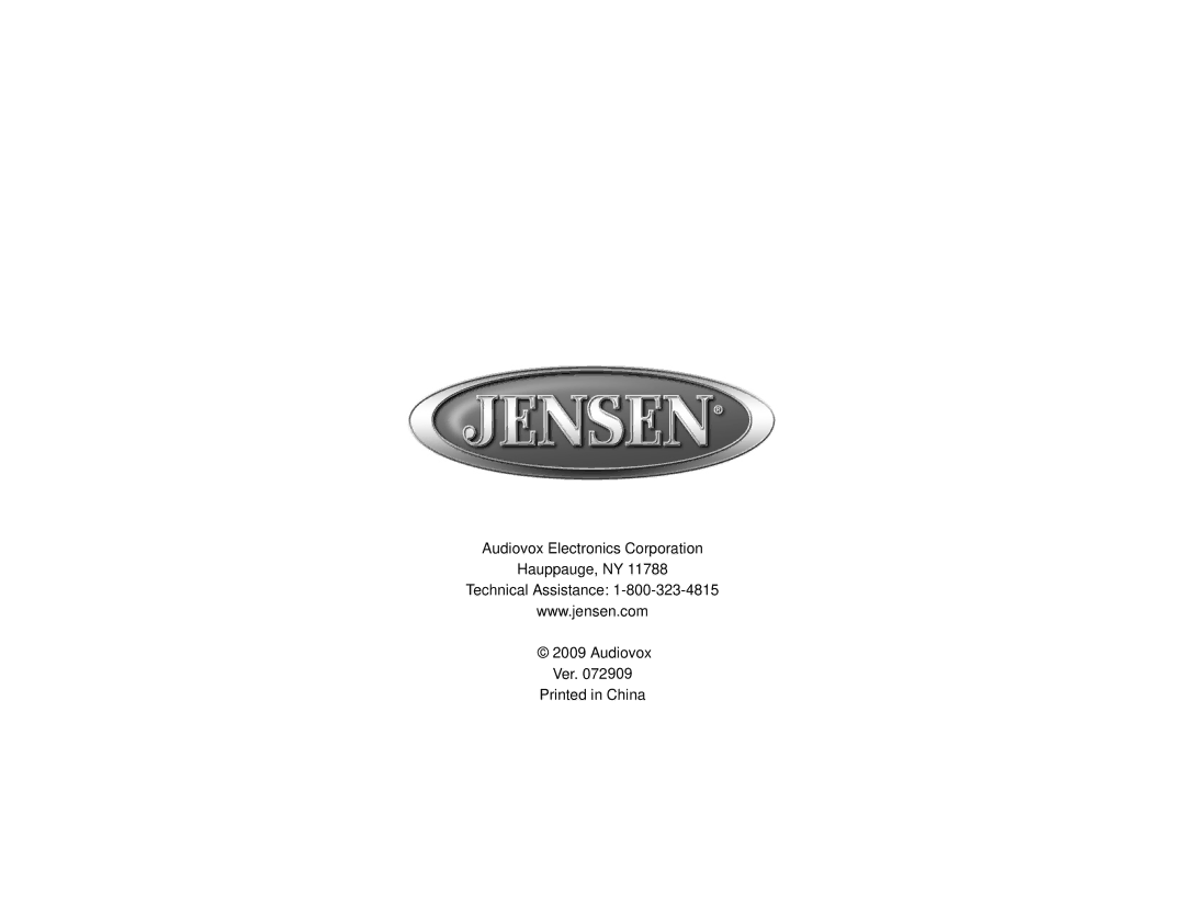 Jensen HD5313IR operation manual 