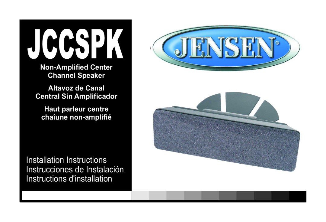 Jensen JCCSPK installation instructions Jccspk 