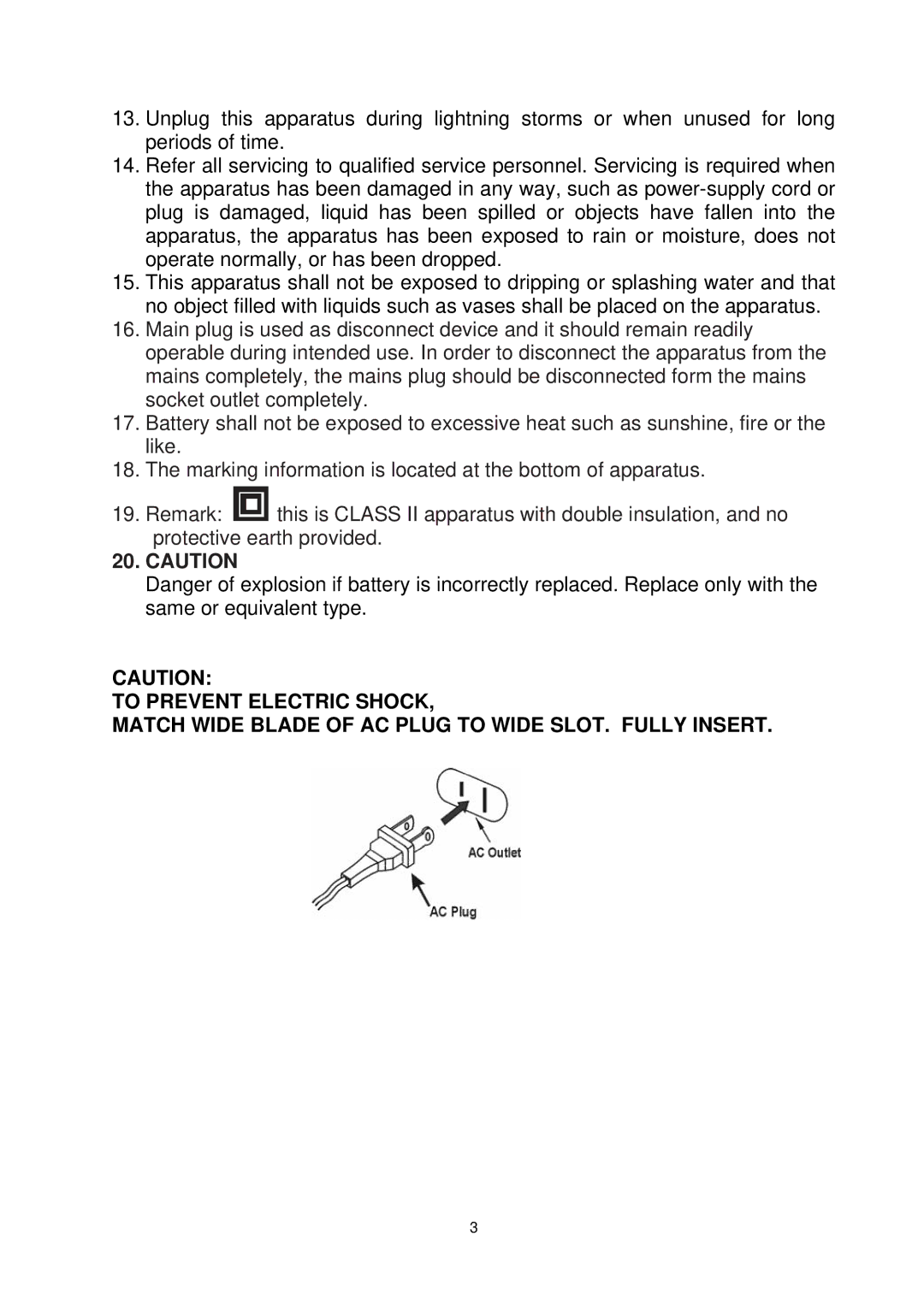 Jensen JCR-260 user manual 