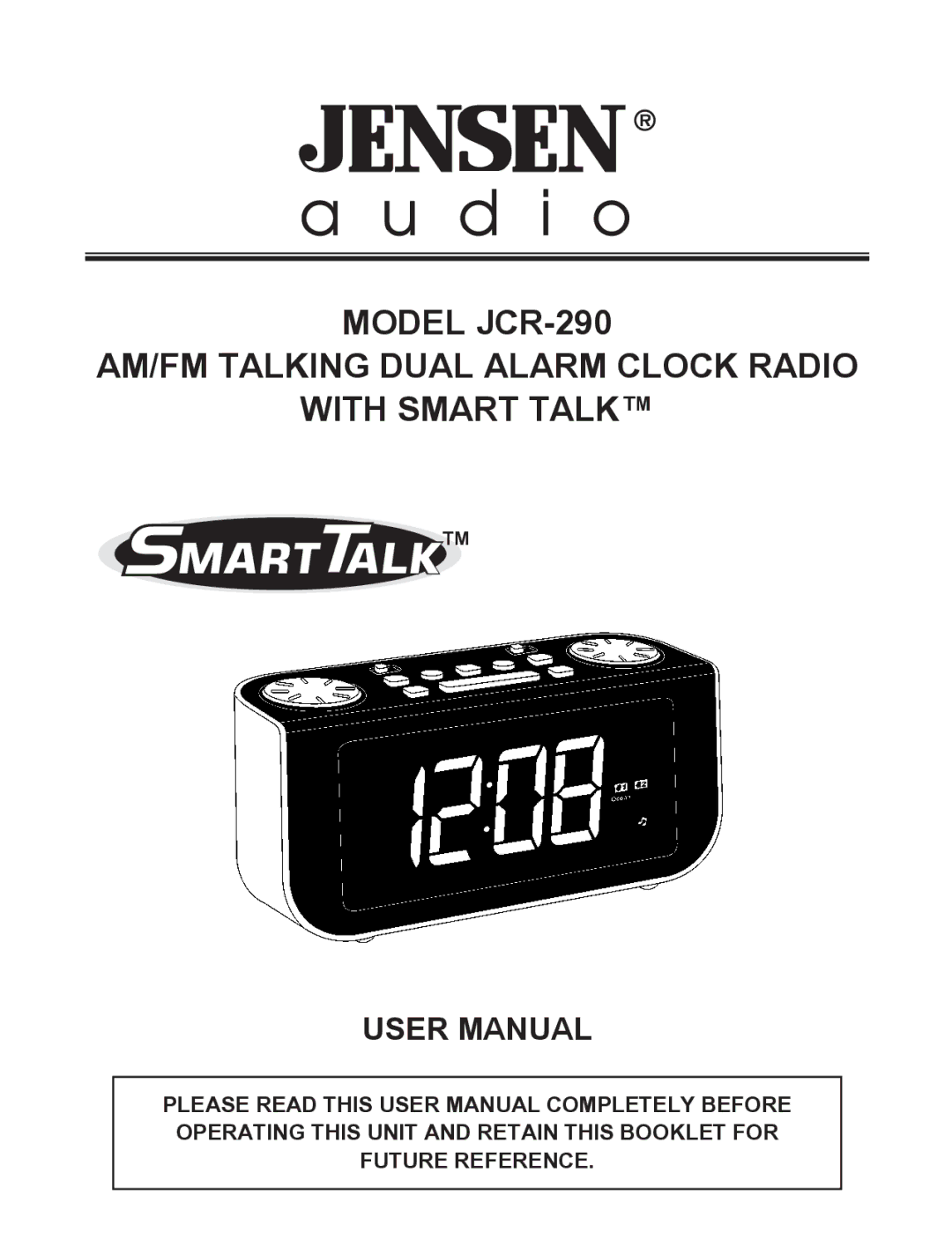 Jensen JCR-290 user manual 