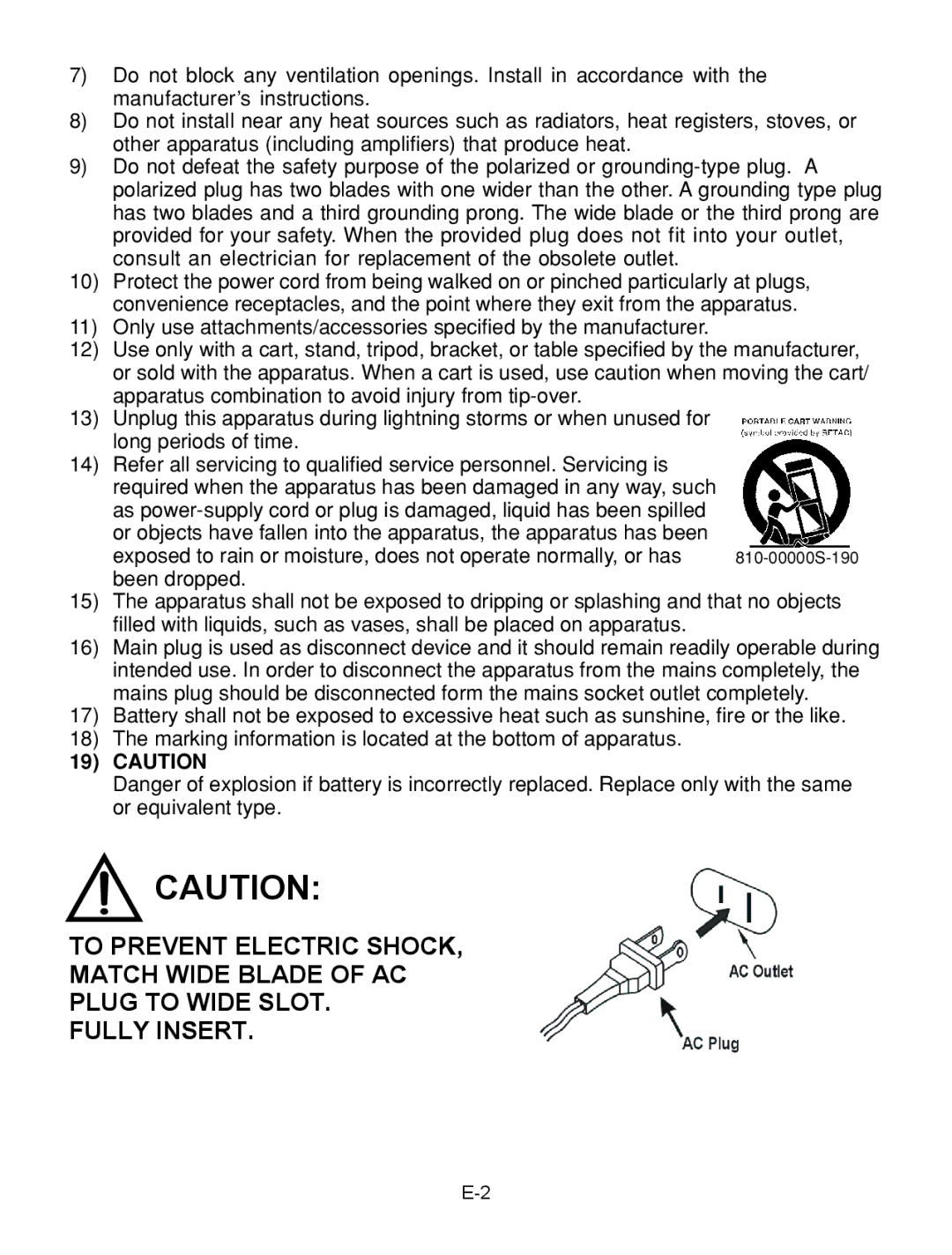 Jensen JCR-290 user manual 