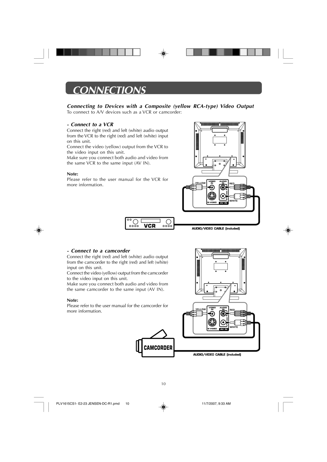 Jensen JE1508 owner manual PLV1615CS1- E2-23 JENSEN-DC-R1.pmd 11/7/2007, 933 AM 