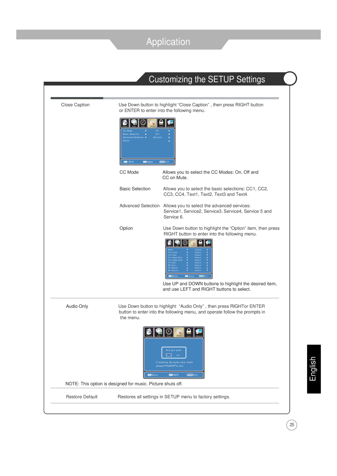 Jensen JE1911 manual Allows you to select the basic selections CC1, CC2 