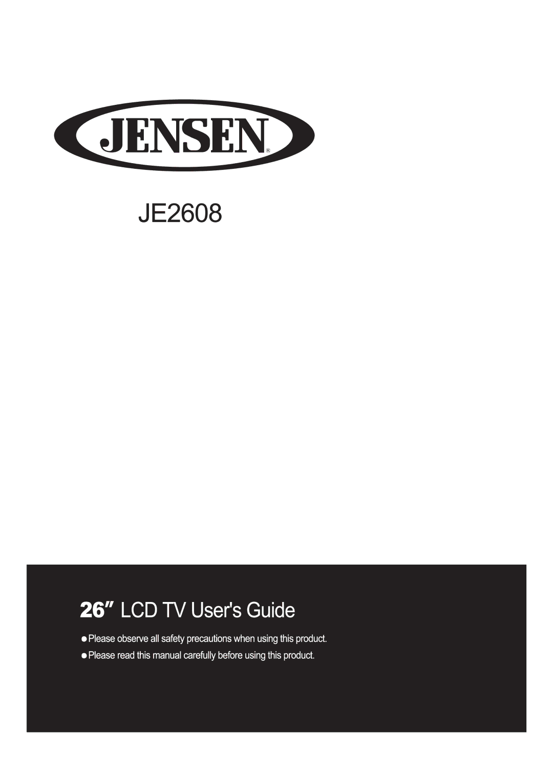 Jensen JE2608 manual 